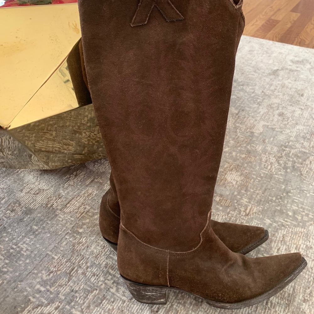 Old gringo suede cowboy boots